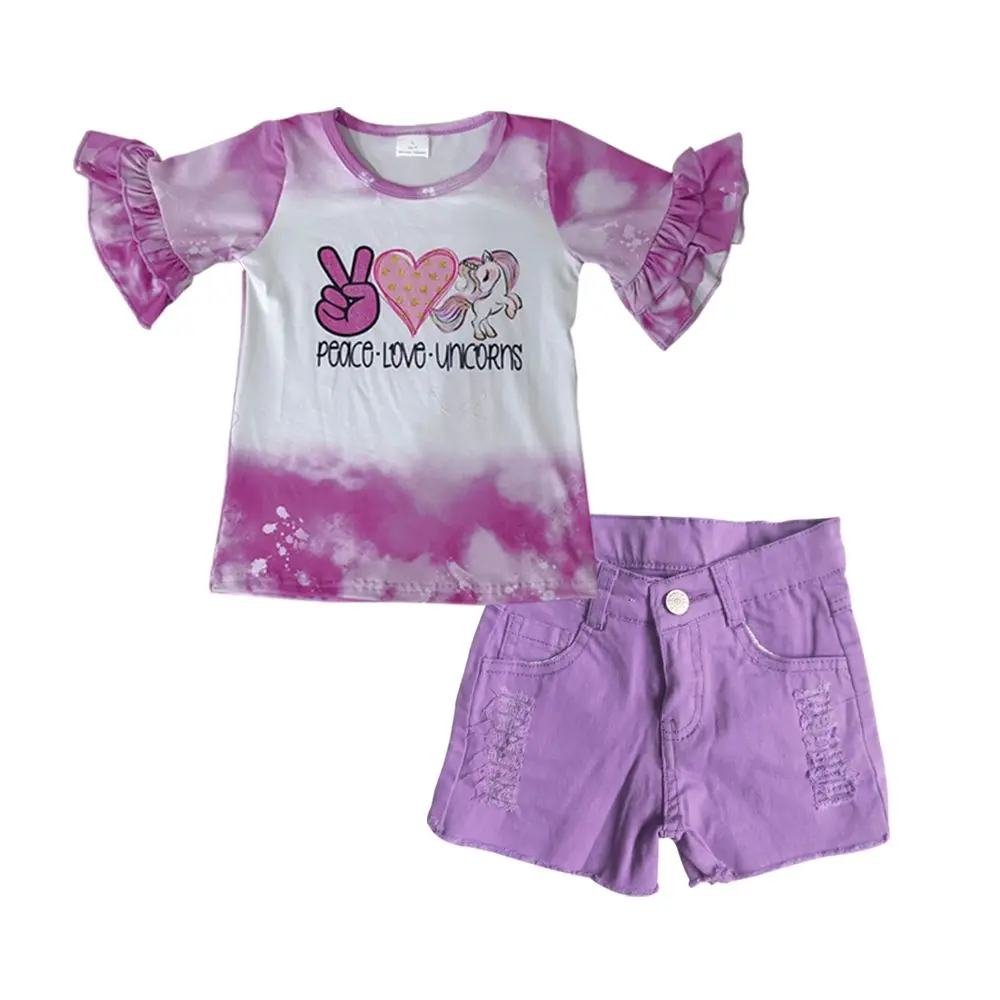 Kids Girls Clothes Summer Trendy Unicorn Flare Sleeve T-Shirts Jeans Shorts Sets Child Boutique Denim Outfits Baby Casual Suits
Kids Girls Clothes Summer Trendy Unicorn Flare Sleeve T-Shirts Jeans Shorts Sets Child Boutique Denim Outfits Baby Casual Suits