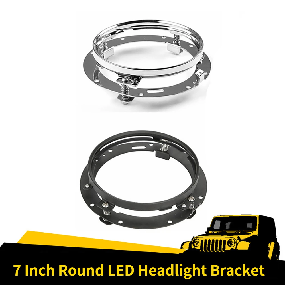 2PCS 7 Inch Round LED Headlight Mounting Bracket Ring For Jeep Wrangler JK 7" Headlight Mount Lamp Holder Brackets Black Chrome
2PCS 7 Inch Round LED Headlight Mounting Bracket Ring For Jeep Wrangler JK 7" Headlight Mount Lamp Holder Brackets Black Chrome