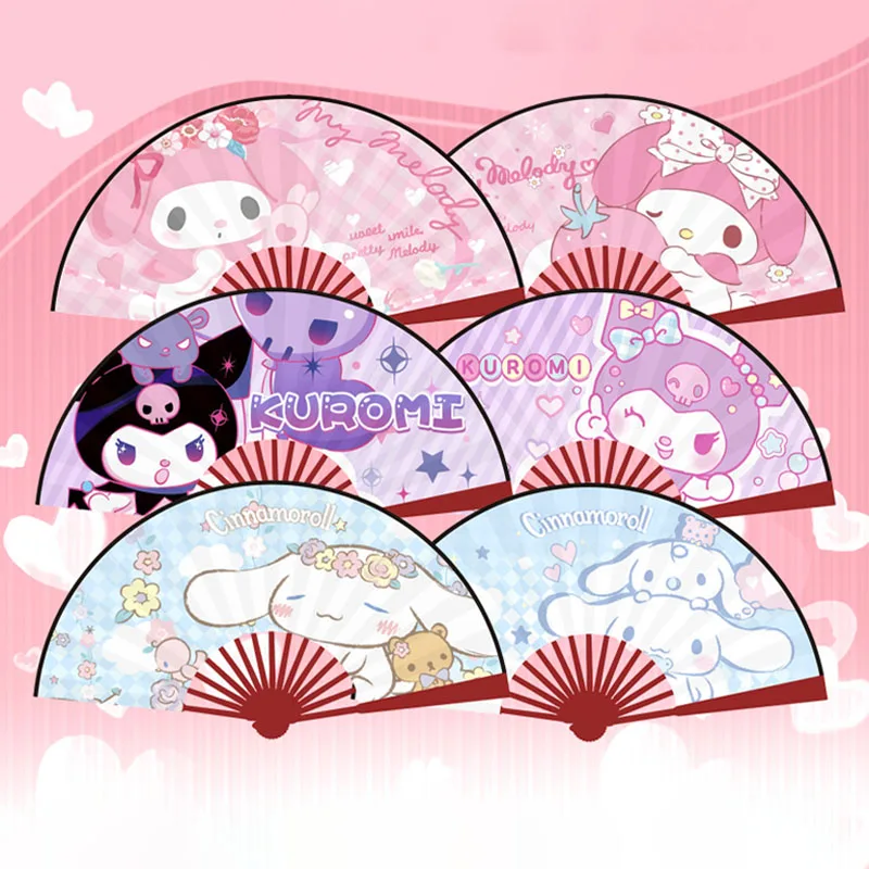 Sanrio 10-Inch Folding Fan Anime Cartoon Mymelody Cinnamorroll Kuromi Kawaii Summer Bamboo Fan Children's Silk Fan
Sanrio 10-Inch Folding Fan Anime Cartoon Mymelody Cinnamorroll Kuromi Kawaii Summer Bamboo Fan Children's Silk Fan
