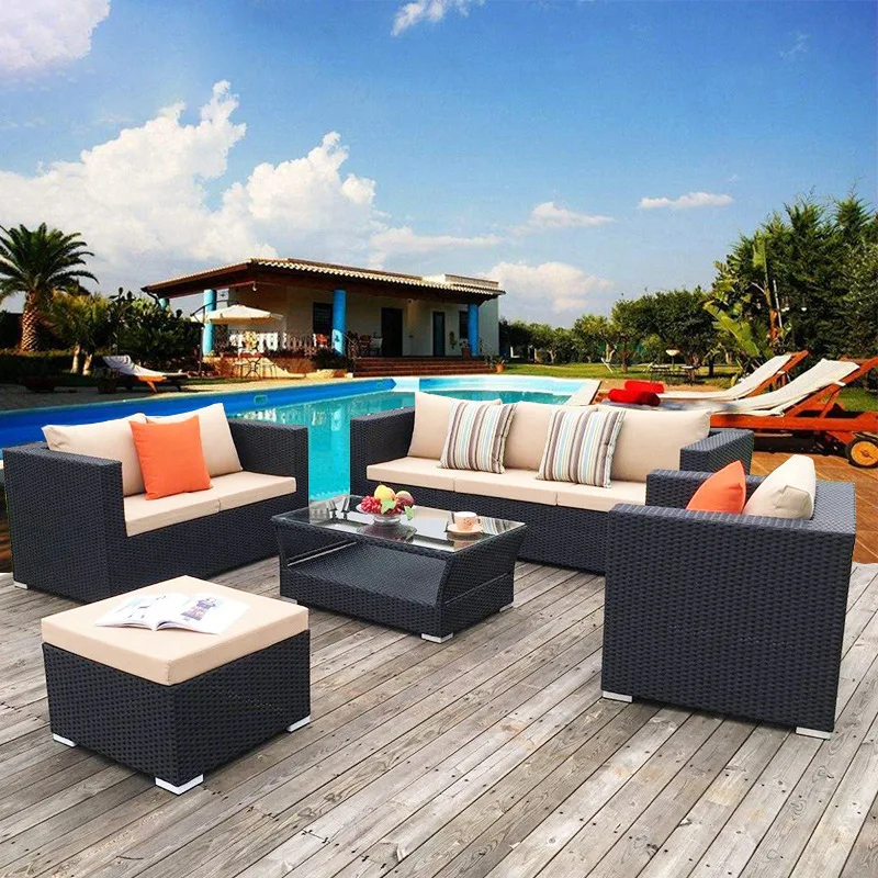 Outdoor sofa balcony rattan chair courtyard garden rattan sofa tea table combination outdoor leisure waterproof sofa
Outdoor sofa balcony rattan chair courtyard garden rattan sofa tea table combination outdoor leisure waterproof sofa