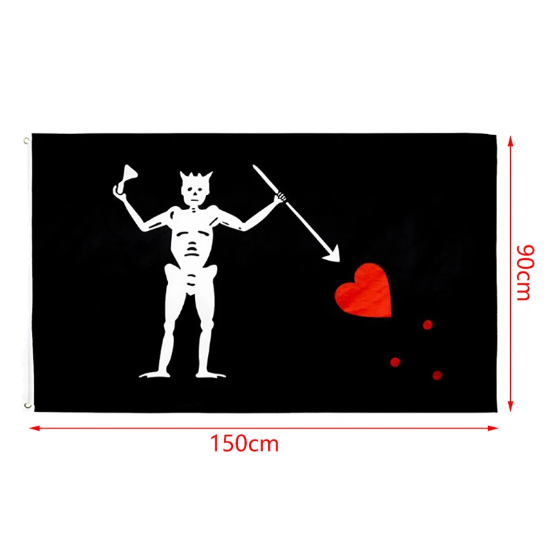 1PC Pirate Flag Skull Flag 90*150cm Black Beard Blackbeard Edward Teach Pirate Flag Halloween Theme Party Outdoor Decora
1PC Pirate Flag Skull Flag 90*150cm Black Beard Blackbeard Edward Teach Pirate Flag Halloween Theme Party Outdoor Decora