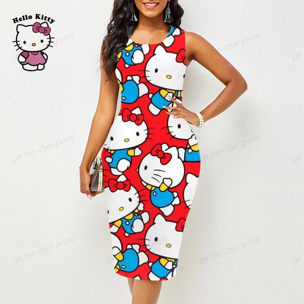 Женское облегающее платье на бретелях, тонкое длинное платье с принтом Hello Kitty, элегантное Привлекательное платье без рукавов с круглым вырезом, лето
Женское облегающее платье на бретелях, тонкое длинное платье с принтом Hello Kitty, элегантное Привлекательное платье без рукавов с круглым вырезом, лето