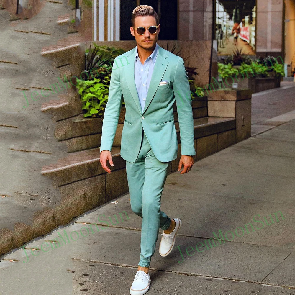 Mint Green Mens Suits 2022 One Button Notched Lapel Wedding Suits For Men Groom Tuxedos Two Pieces Blazers Pants Costume Homme
Mint Green Mens Suits 2022 One Button Notched Lapel Wedding Suits For Men Groom Tuxedos Two Pieces Blazers Pants Costume Homme