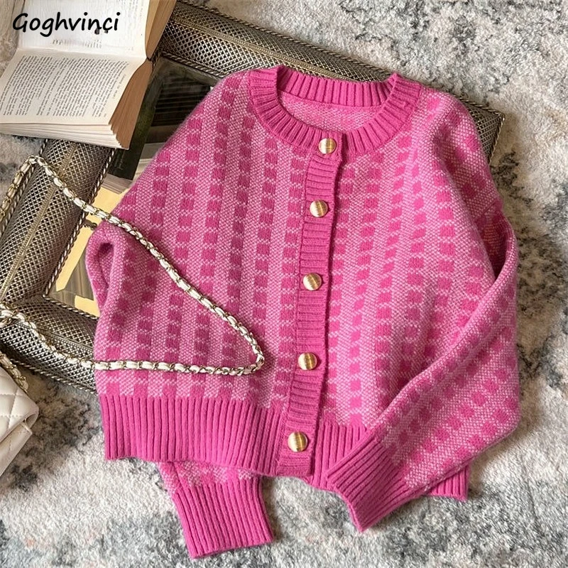 Cardigan Women Plaid Pink Girlish Students Vintage Tender Korean Fashion New Retro Warm All-match Кардиган Женский V-neck Autumn
Cardigan Women Plaid Pink Girlish Students Vintage Tender Korean Fashion New Retro Warm All-match Кардиган Женский V-neck Autumn