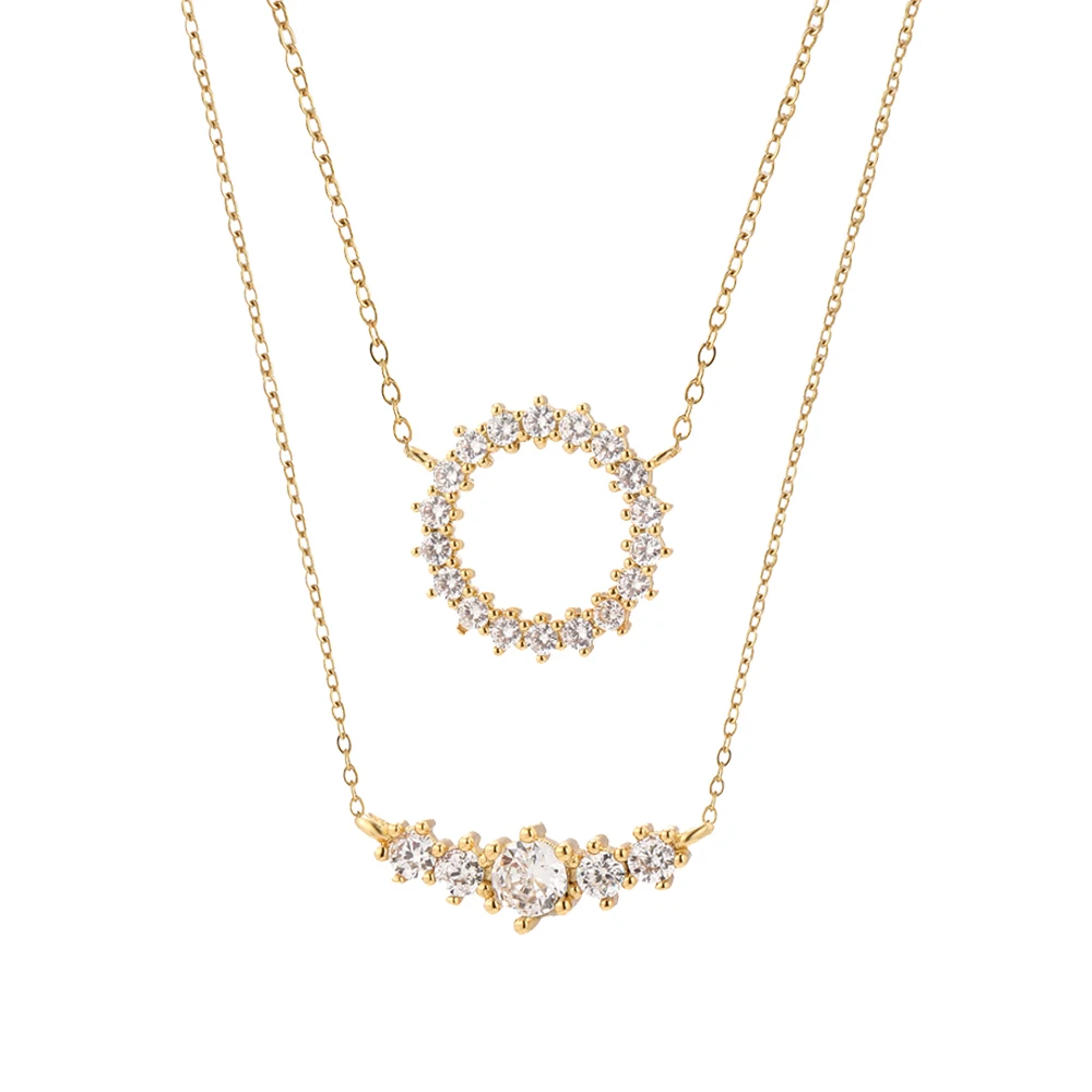 Geometric Crystal Necklace for Women Long Stainless Steel Chains Copper CZ Charm Dangel Gold Color Fashion Collares 2022
Geometric Crystal Necklace for Women Long Stainless Steel Chains Copper CZ Charm Dangel Gold Color Fashion Collares 2022