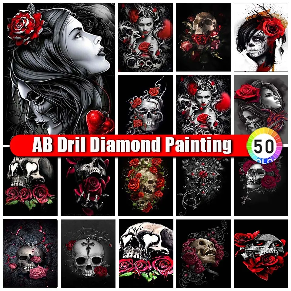 Zipper Bag AB Diamond Painting Skull Girl Full Square Round Picture Rhinestone Diamond Embroidery Portrait Mosaic Art Home Decor
Zipper Bag AB Diamond Painting Skull Girl Full Square Round Picture Rhinestone Diamond Embroidery Portrait Mosaic Art Home Decor