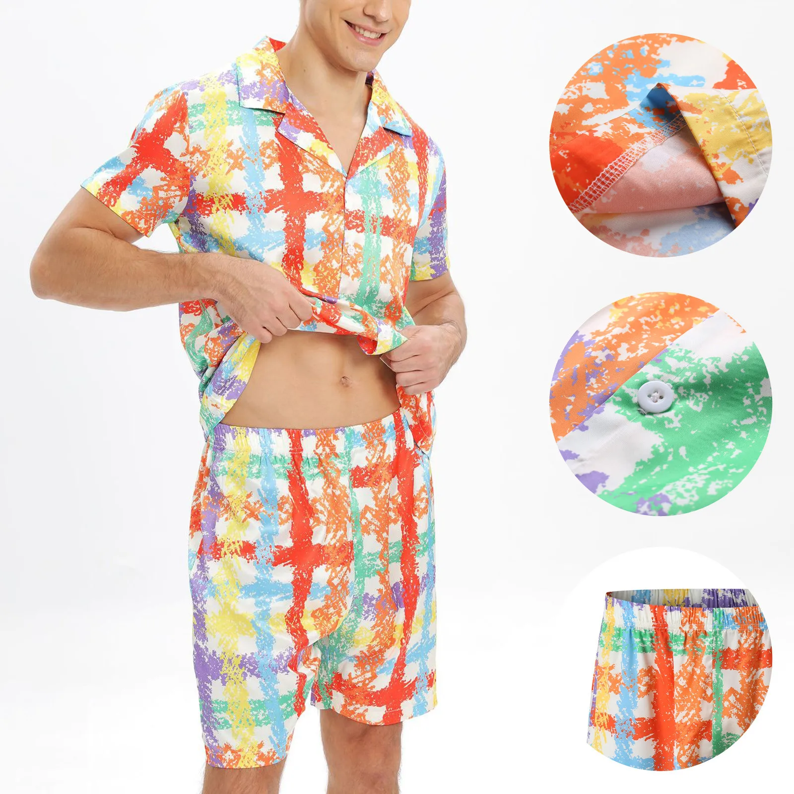 Summer Men Plaid Shirt Shorts Set Beach Hawaiian Shirts Board Shorts Set Tracksuit
Summer Men Plaid Shirt Shorts Set Beach Hawaiian Shirts Board Shorts Set Tracksuit