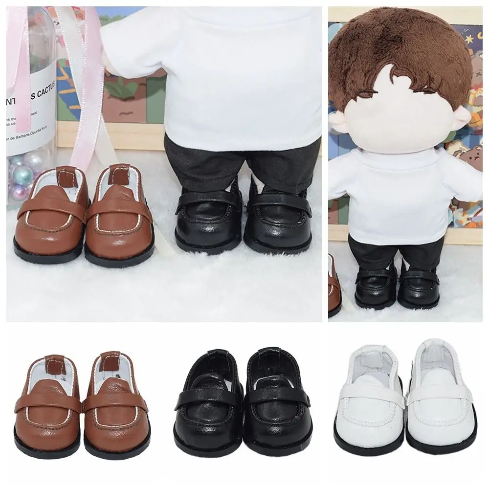 

5.5*3*2.3CM Doll Shoes For 20CM Academic Style PU Leather Toys Accessories Photo Props Playing House Changing Dressing Game