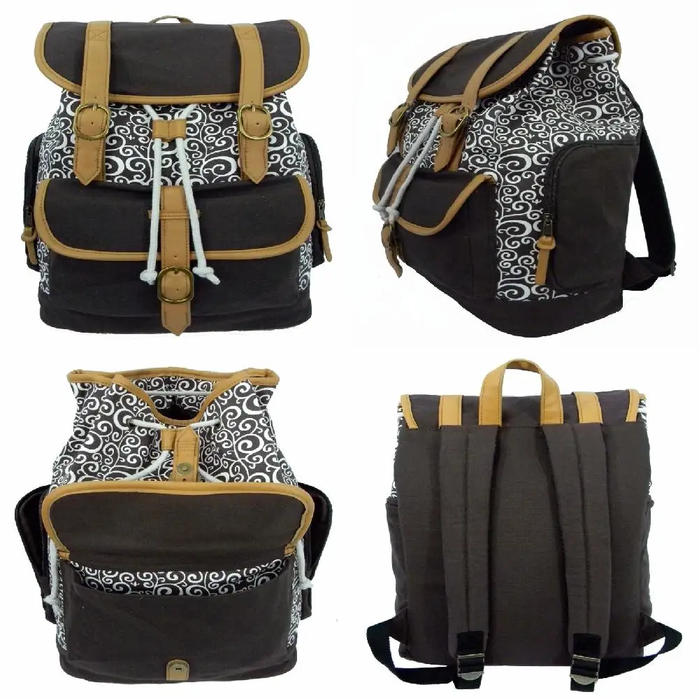 Premium Quality Stylish Black/Grey Printed Canvas Laptop Backpack with Elegant Brown Trim - 93 Characters
Premium Quality Stylish Black/Grey Printed Canvas Laptop Backpack with Elegant Brown Trim - 93 Characters