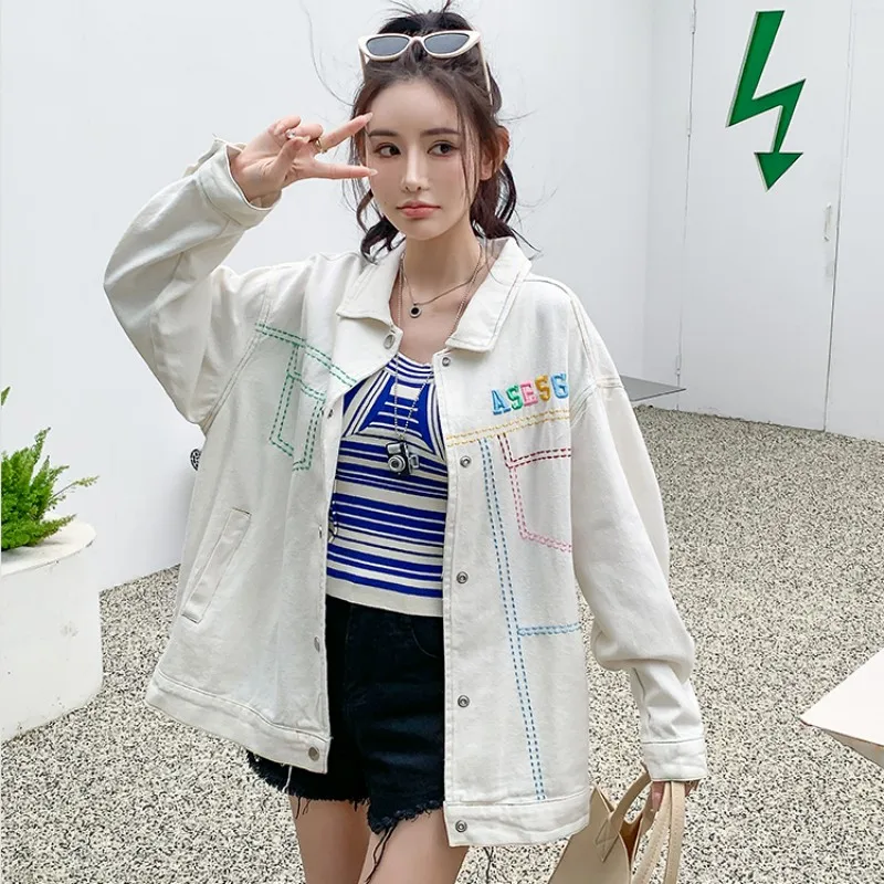 Женское однобортное пальто с вышивкой, Свободное пальто на пуговицах, с карманами и воротником с лацканами, осень 2023
Женское однобортное пальто с вышивкой, Свободное пальто на пуговицах, с карманами и воротником с лацканами, осень 2023