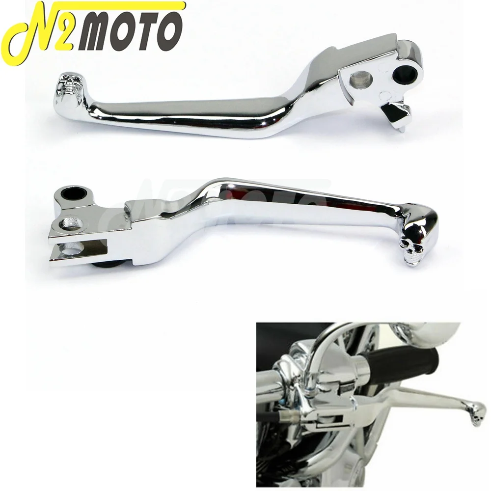 Chrome Motorcycle Skull Hand Levers Clutch Brake Lever For Harley Touring Road King 1996-2007 Sportster XL883 XL1200 1996-2003
Chrome Motorcycle Skull Hand Levers Clutch Brake Lever For Harley Touring Road King 1996-2007 Sportster XL883 XL1200 1996-2003