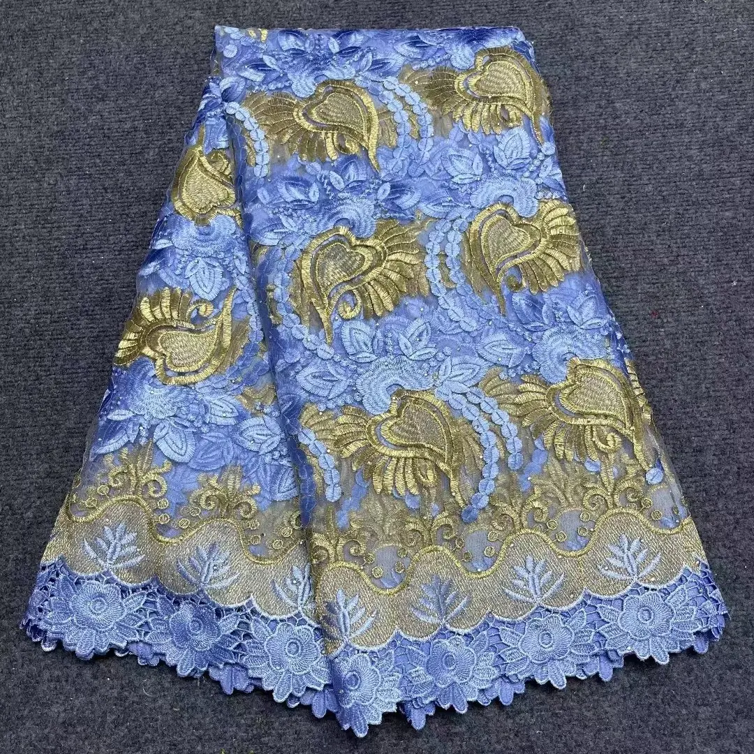 African Guipure Cord Lace Fabric With Stones 2022 High Quality Nigerian French Net Tulle Lace Fabric For Wedding Dress 5 Yards
African Guipure Cord Lace Fabric With Stones 2022 High Quality Nigerian French Net Tulle Lace Fabric For Wedding Dress 5 Yards