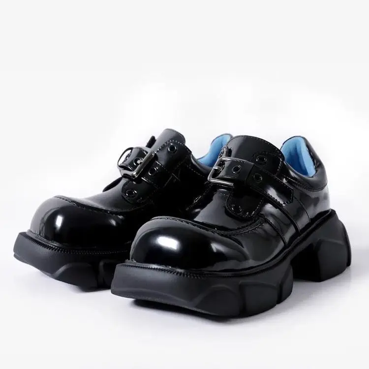 Platform Leather Female 2023 Spring and Autumn New Niche College Loafer Retro Design Big Head Shoes 
Platform Leather Female 2023 Spring and Autumn New Niche College Loafer Retro Design Big Head Shoes