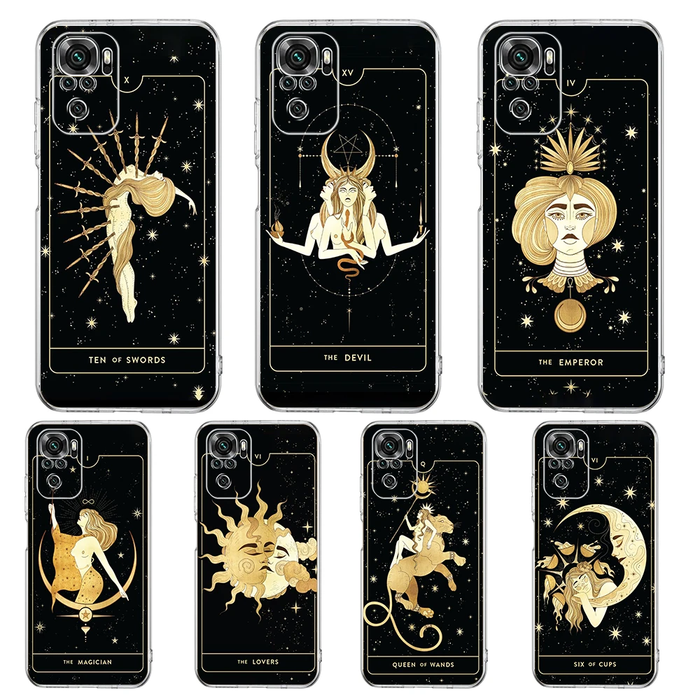 Witches Moon Tarot Mystery Totem Phone Case Cover for Redmi Note 10 11 12 7 8 8T 9 K40 Gaming 9A 9C Pro Plus Transparent Shell
Witches Moon Tarot Mystery Totem Phone Case Cover for Redmi Note 10 11 12 7 8 8T 9 K40 Gaming 9A 9C Pro Plus Transparent Shell