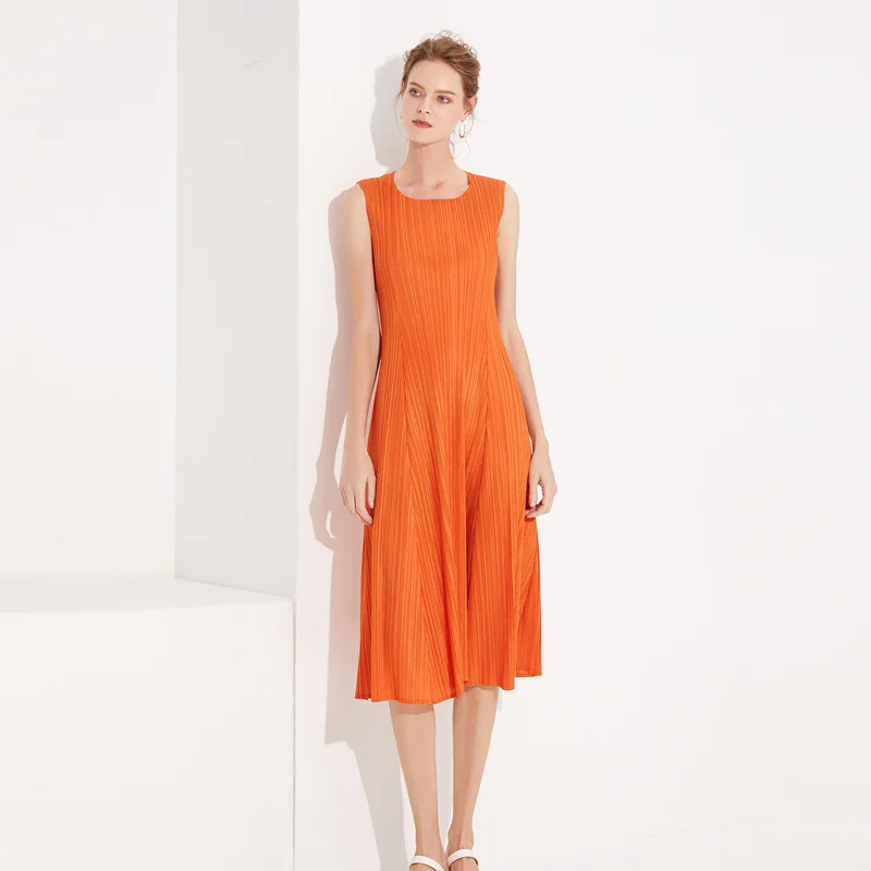 Женское плиссированное платье Creatingtime, однотонное свободное платье без рукавов с круглым вырезом и высокой талией, LH243, лето 2023
Женское плиссированное платье Creatingtime, однотонное свободное платье без рукавов с круглым вырезом и высокой талией, LH243, лето 2023