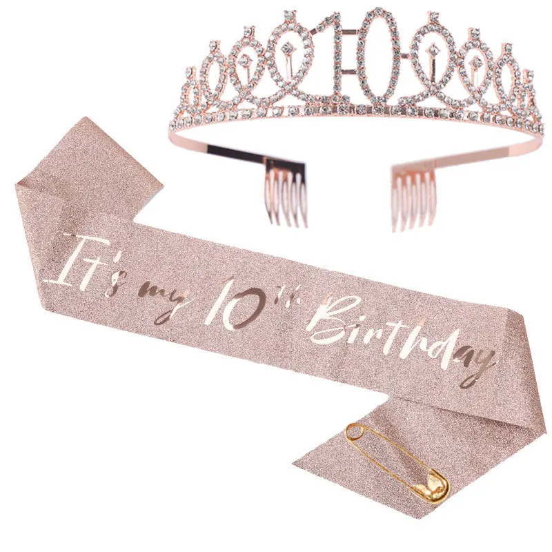 Birthday Sash Tiara Crown Set for Women Girls Sweet 10th 13th 15th 16th 18th 21th 30th 40th Birthday Party Decoration Favor Gift
Birthday Sash Tiara Crown Set for Women Girls Sweet 10th 13th 15th 16th 18th 21th 30th 40th Birthday Party Decoration Favor Gift