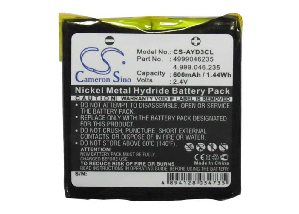 

Cameron Sino 600mA Battery for Avaya C4065R,FC1 4.999.046.235,4.999.134.298,4999046235,NTTQ49MAE6