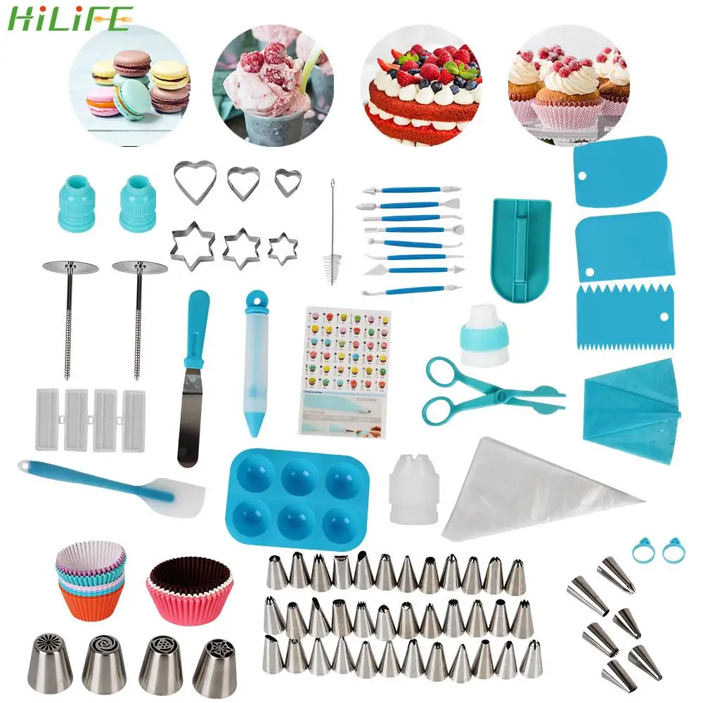 Baking Tools Kit Baking Supplies Sets Blue Gift Cake Decorating Mouth Set With Three-layer Storage 236 Pcs Folding Box
Baking Tools Kit Baking Supplies Sets Blue Gift Cake Decorating Mouth Set With Three-layer Storage 236 Pcs Folding Box