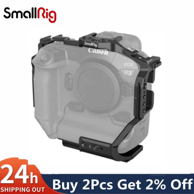 Клетка SmallRig для камеры Canon EOS R3, все в одном, с быстросъемными пластинами Arca-Swiss для съемки в разных условиях, 3884
Клетка SmallRig для камеры Canon EOS R3, все в одном, с быстросъемными пластинами Arca-Swiss для съемки в разных условиях, 3884
