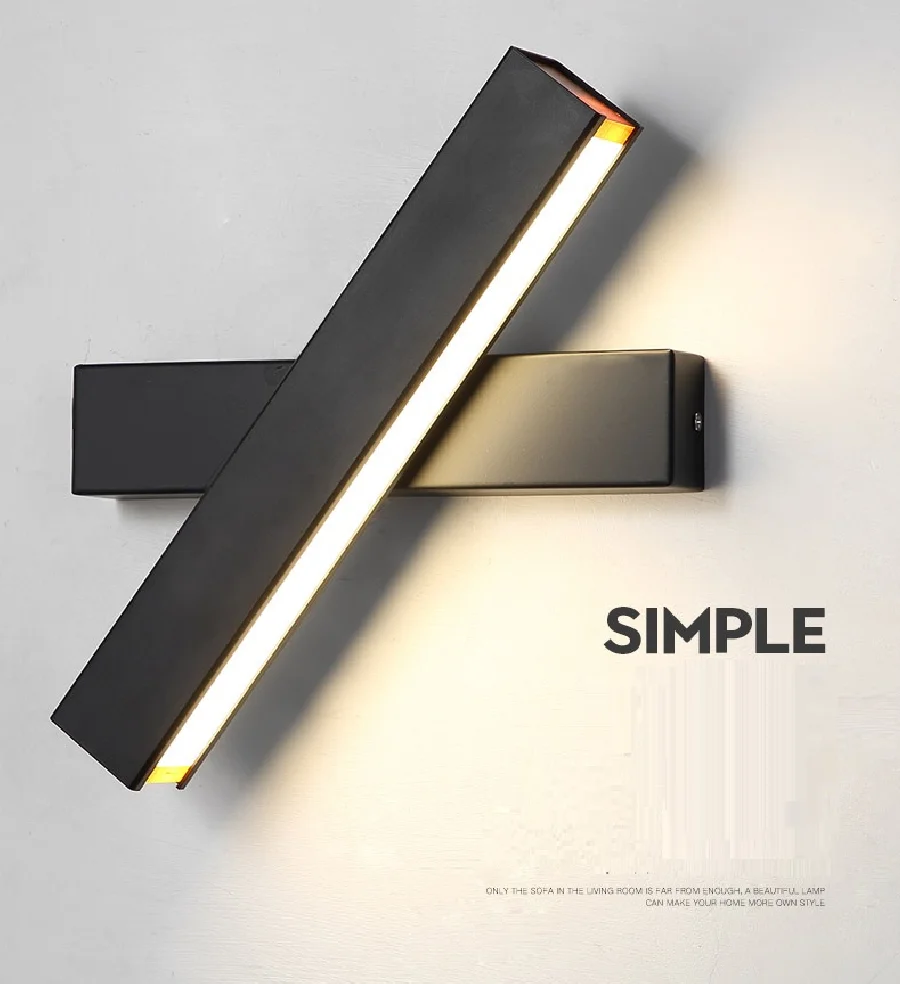LukLoy Modern LED Wall Lamp 360 Degree Rotation Adjustable Sconce Bedside Wall Light for Living Room Black Modern Aisle LED Lamp
LukLoy Modern LED Wall Lamp 360 Degree Rotation Adjustable Sconce Bedside Wall Light for Living Room Black Modern Aisle LED Lamp