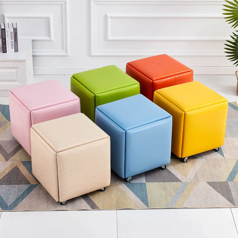 

MOMO Rubik's Cube Stool Multi-function Sofa Simple Combination Household Shape Shoes Changing Celebrity Living Room 36*36*38cm