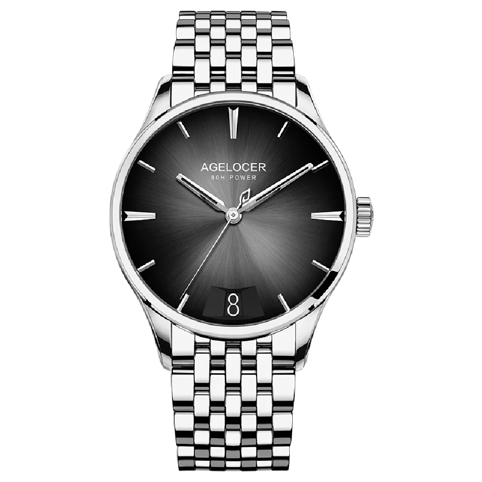 Mechanical Watch AGELOCER Business Mens Watches Top Brand Luxury 316L Steel Automatic Watch Men Clock Waterproof 40mm Watch 
Mechanical Watch AGELOCER Business Mens Watches Top Brand Luxury 316L Steel Automatic Watch Men Clock Waterproof 40mm Watch