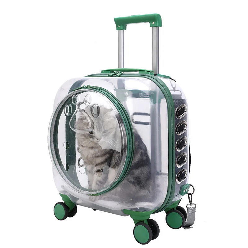 Large Space Capsule Transparent Bags Pet Trolley Transparent Cat Dog Universal Wheel Rolling Carrier Trolley Case
Large Space Capsule Transparent Bags Pet Trolley Transparent Cat Dog Universal Wheel Rolling Carrier Trolley Case