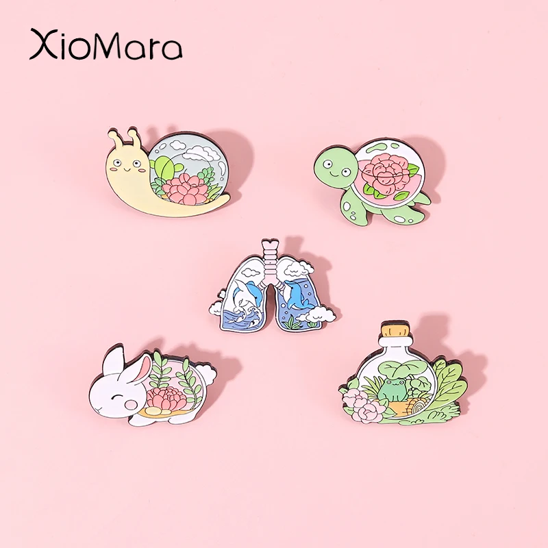 Water Bottle Flowers Brooches Whale Frog Rabbit Tortois Snail Lung Design Heart Organ Baking Varnish Badges Plant Nature Jewelry
Water Bottle Flowers Brooches Whale Frog Rabbit Tortois Snail Lung Design Heart Organ Baking Varnish Badges Plant Nature Jewelry
