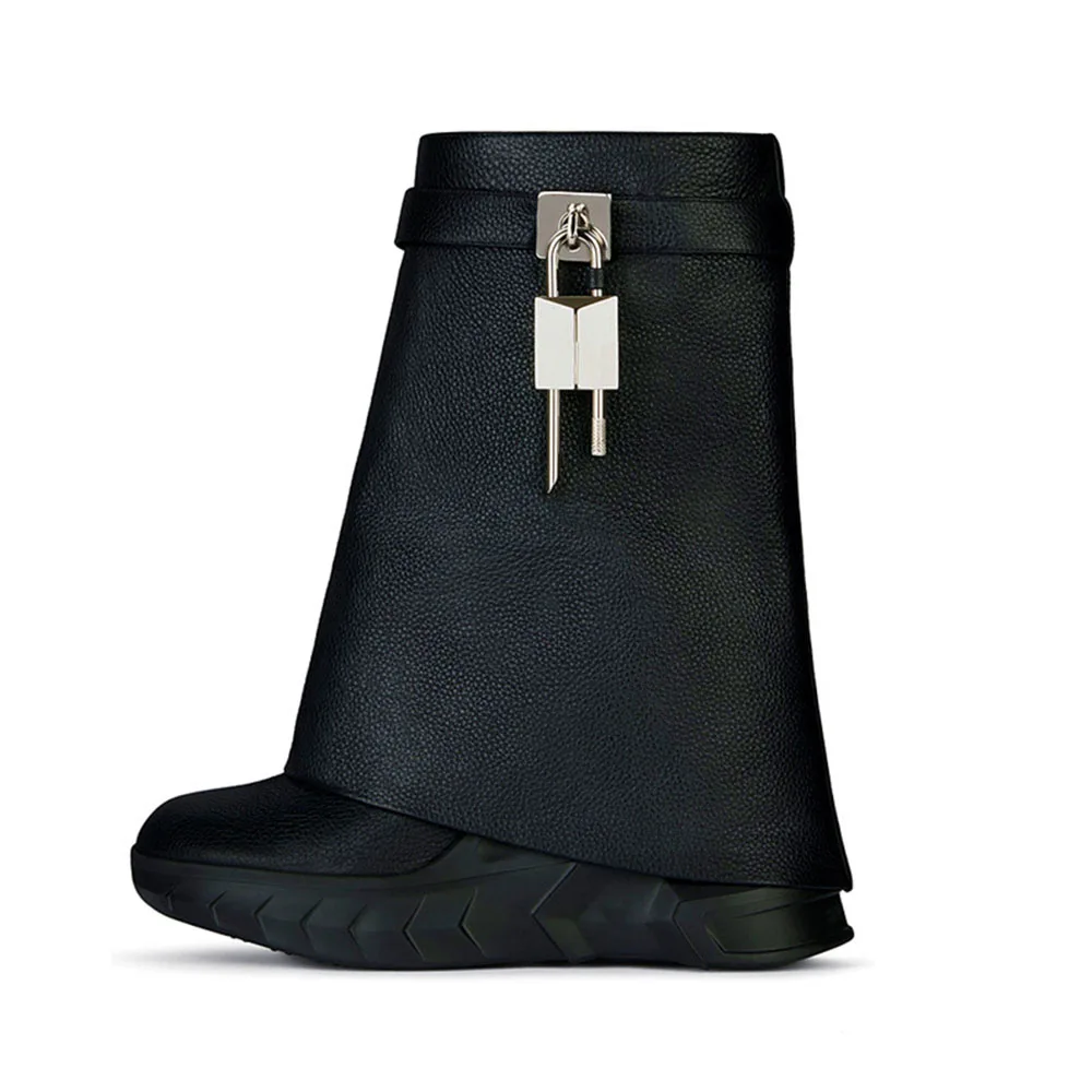 Женские байкерские ботинки IPPEUM Shark, Осенние роскошные дизайнерские ботинки до щиколотки, Брендовая обувь с замком
Женские байкерские ботинки IPPEUM Shark, Осенние роскошные дизайнерские ботинки до щиколотки, Брендовая обувь с замком