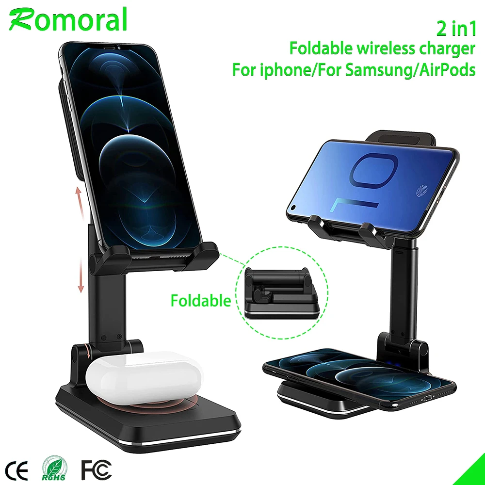 1/2 в 1, подставка для беспроводного зарядного устройства, 10 Вт, настольная док-станция для сотового телефона с беспроводной зарядкой для iPhone ...
1/2 в 1, подставка для беспроводного зарядного устройства, 10 Вт, настольная док-станция для сотового телефона с беспроводной зарядкой для iPhone ...