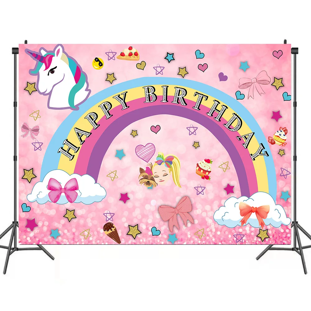 Pink Unicorn Backdrop Rainbow Flower Cloud Newborn Baby Shower Girl 1st Birthday Party Vinyl Photography Background Photophone
Pink Unicorn Backdrop Rainbow Flower Cloud Newborn Baby Shower Girl 1st Birthday Party Vinyl Photography Background Photophone