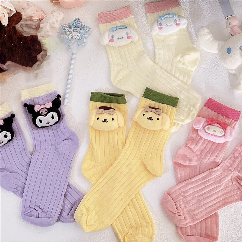 Kawaii Sanrioed Kuromi Cinnamoroll Mymelody конфетно-цветные носки милые в стиле преппи комбинированные женские носки с сердечками
Kawaii Sanrioed Kuromi Cinnamoroll Mymelody конфетно-цветные носки милые в стиле преппи комбинированные женские носки с сердечками