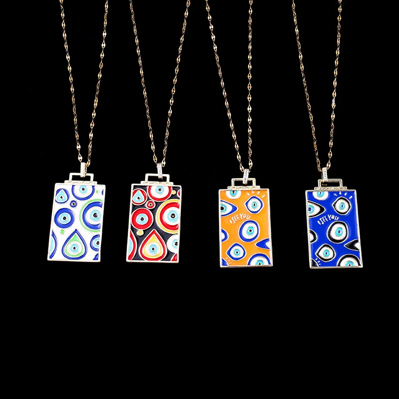 Colorful Enamel Tarot Necklaces For Women Men Tarot Cards Necklace Evil Eye Lucky Amulet Square Necklace Creative Jewelry Gifts
Colorful Enamel Tarot Necklaces For Women Men Tarot Cards Necklace Evil Eye Lucky Amulet Square Necklace Creative Jewelry Gifts