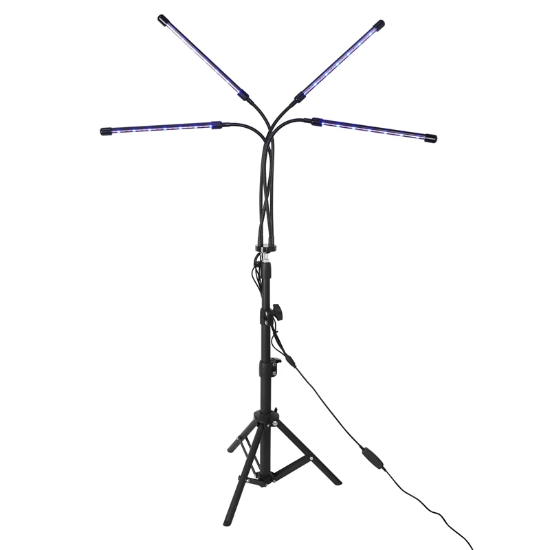Plant Grow Light With Stand Adjustable 80W Four-Head Floor Plant Light With Red Blue LED Bulbs For Small & Tall Plants
Plant Grow Light With Stand Adjustable 80W Four-Head Floor Plant Light With Red Blue LED Bulbs For Small & Tall Plants