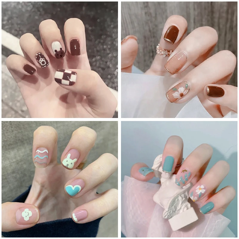 24Pcs False Nails with Kawaii Wearable Cartoon Rabbit Clouds Design Short Round Press On Nails Art Tips Manicure Decoration Tool
24Pcs False Nails with Kawaii Wearable Cartoon Rabbit Clouds Design Short Round Press On Nails Art Tips Manicure Decoration Tool