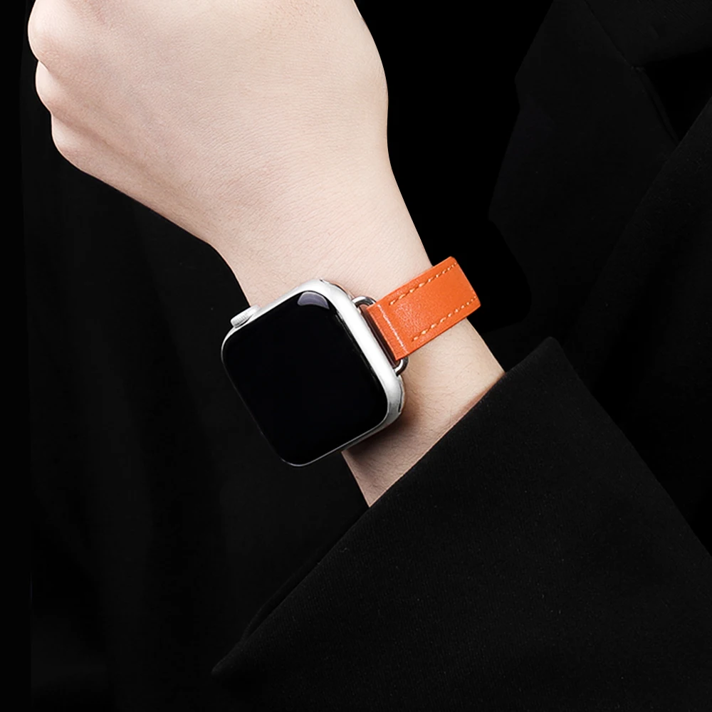 Soft charm leather Strap for Apple Watch 7 Band 41mm 45mm 38mm 42mm 44mm 40mm iwatch Series se 6543 smart watchband for women
Soft charm leather Strap for Apple Watch 7 Band 41mm 45mm 38mm 42mm 44mm 40mm iwatch Series se 6543 smart watchband for women