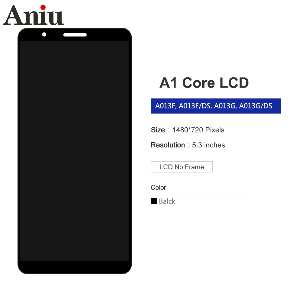 5,3 "Оригинальный Для Samsung galaxy A01 core LCD SM-A013G A013F A013G A013M/DS, ЖК-дисплей, сенсорный экран, дигитайзер, замена в сборе
5,3 "Оригинальный Для Samsung galaxy A01 core LCD SM-A013G A013F A013G A013M/DS, ЖК-дисплей, сенсорный экран, дигитайзер, замена в сборе