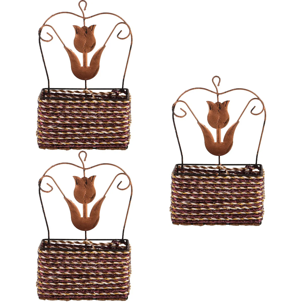 3 Count Iron Flower Basket Outdoor Hanging Planter Wall Rattan Planters Indoor Wrought Decor Pot
3 Count Iron Flower Basket Outdoor Hanging Planter Wall Rattan Planters Indoor Wrought Decor Pot