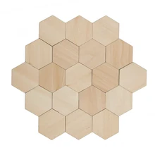 10-90mm Wooden Hexagon Blank Slices Unfinished Wooden Discs Hanging Embellishments Art Crafts for DIY Crafting Wedding Christmas