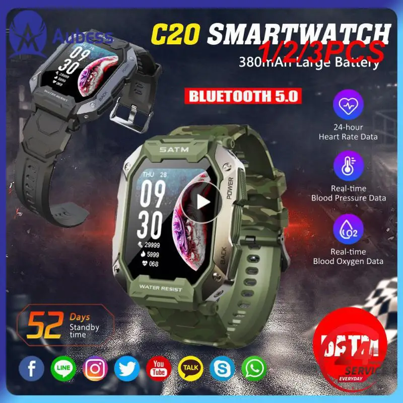 1/2/3PCS NEW Smart Watch Men 24 Sports 5ATM Waterproof Swim Fitness Tracker Heart Rate Blood Oxygen Monitor Military
1/2/3PCS NEW Smart Watch Men 24 Sports 5ATM Waterproof Swim Fitness Tracker Heart Rate Blood Oxygen Monitor Military