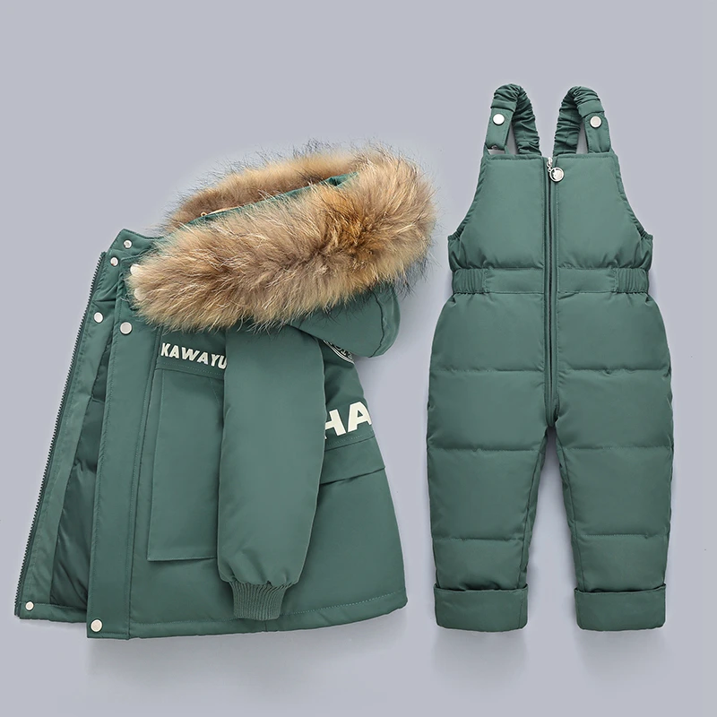 Kids Snowsuit 2pcs Clothing Set Boy Winter Down Jacket Baby Girl Clothes Jumpsuit Children Thicken Warm Coat Parka Overcoat 1-4Y 
Kids Snowsuit 2pcs Clothing Set Boy Winter Down Jacket Baby Girl Clothes Jumpsuit Children Thicken Warm Coat Parka Overcoat 1-4Y