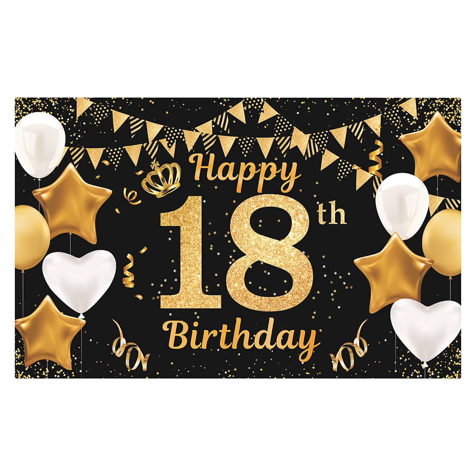 Мягкий прочный легкий моющийся баннер для мальчиков и девочек на 18 вечеринок, день рождения, черное золото
Мягкий прочный легкий моющийся баннер для мальчиков и девочек на 18 вечеринок, день рождения, черное золото