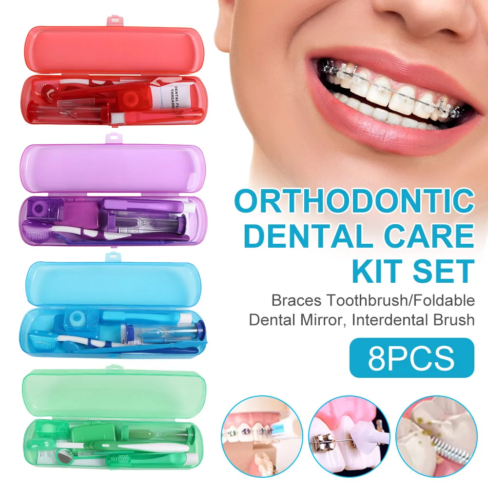 New 8Pcs/set Oral Cleaning Care Dental Teeth Orthodontic Kits Whitening Tool Portable Outdoor Suit Interdental BrushOral Care
New 8Pcs/set Oral Cleaning Care Dental Teeth Orthodontic Kits Whitening Tool Portable Outdoor Suit Interdental BrushOral Care