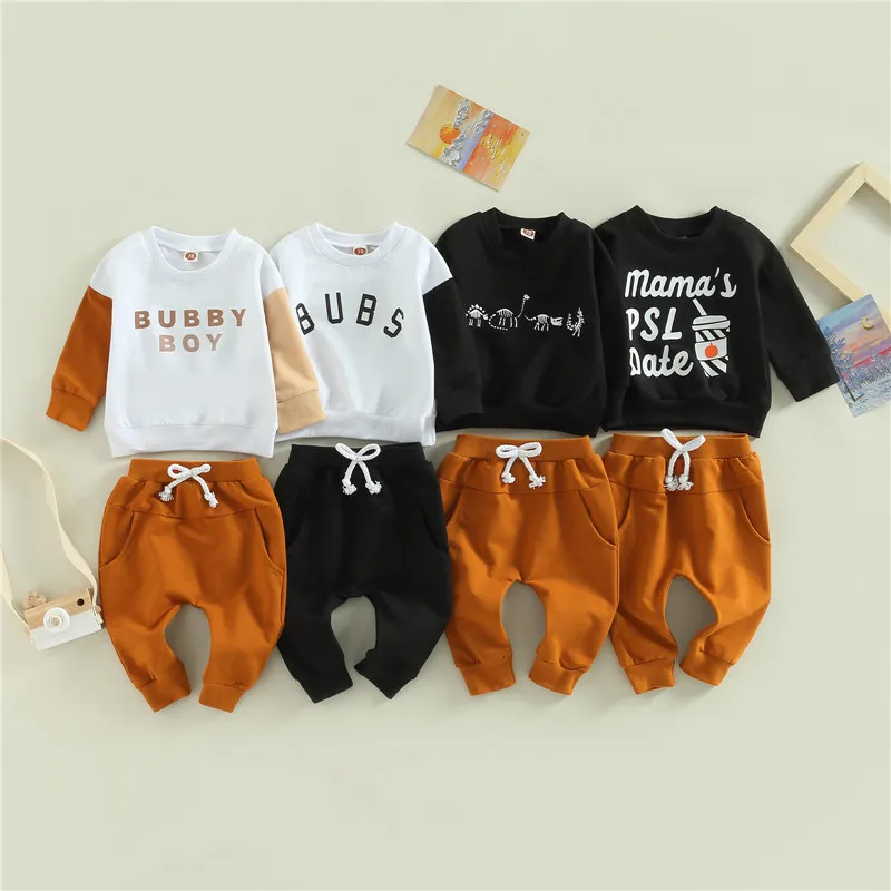 Infant Clothing Baby Boys Girls Tracksuit Fashion Letter Dinosaur Print Pullover Pants 2pcs Sport Suit Kids Clothes Set
Infant Clothing Baby Boys Girls Tracksuit Fashion Letter Dinosaur Print Pullover Pants 2pcs Sport Suit Kids Clothes Set