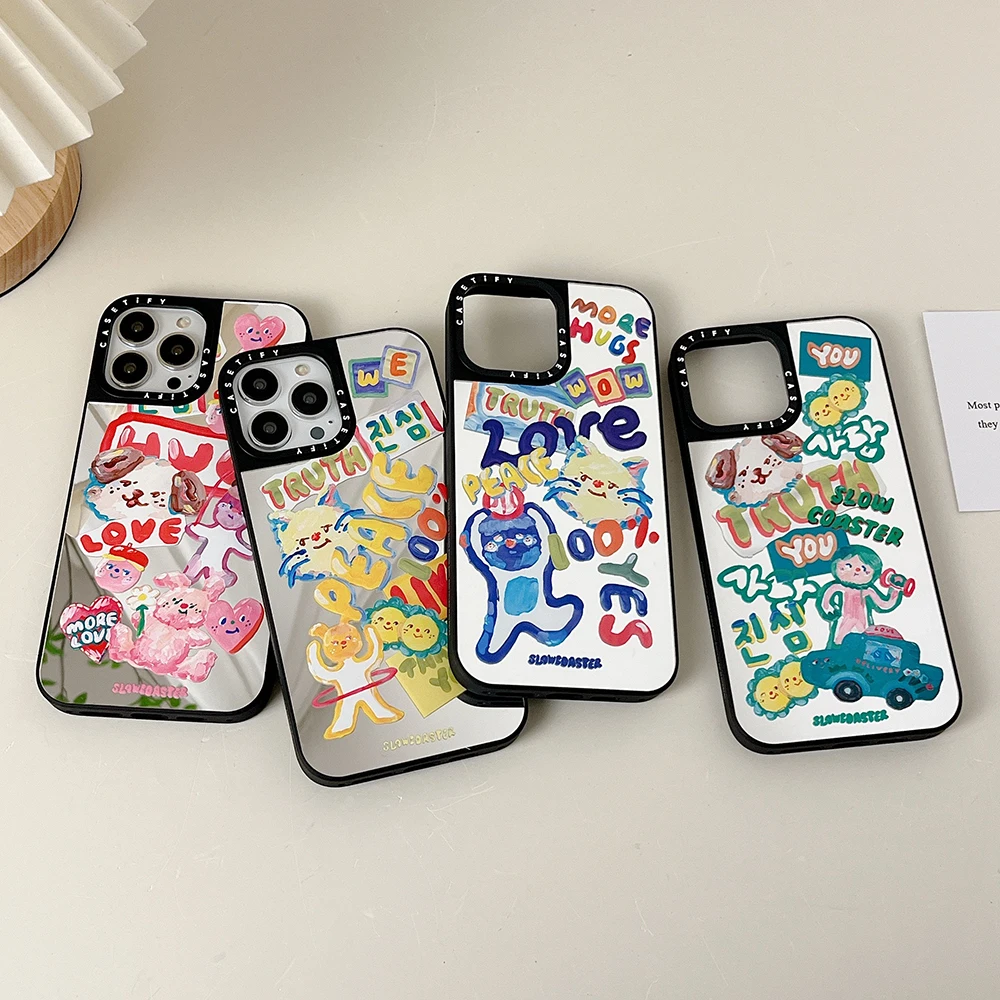 CASETIFY Cartoon Doll Sticker Cat Dog Mirror Phone Case for Iphone 11 12 13 14 Pro Max Plus SE 2020 Fashion Fun Doodle
CASETIFY Cartoon Doll Sticker Cat Dog Mirror Phone Case for Iphone 11 12 13 14 Pro Max Plus SE 2020 Fashion Fun Doodle
