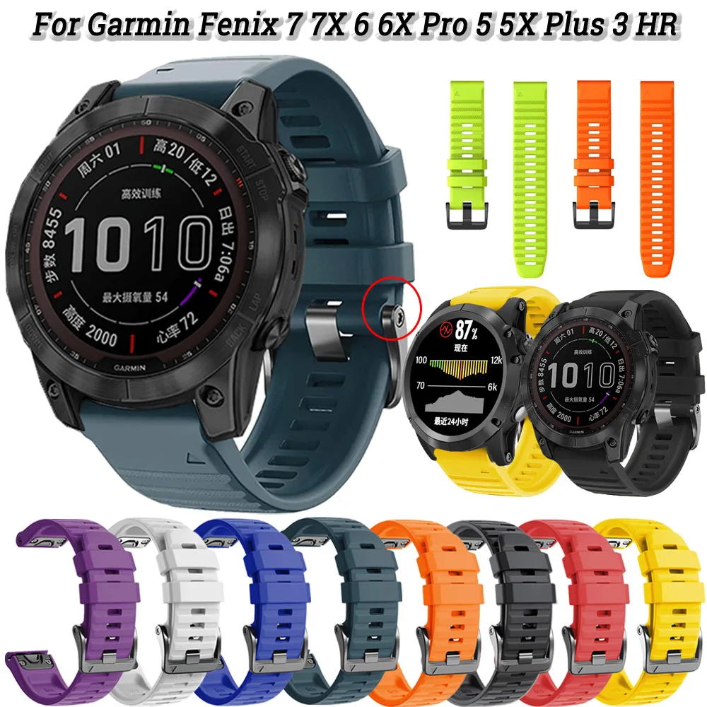 22/26mm Watchbands For Garmin Fenix 7 7X 6 6X Pro 5 5X Plus 3HR 935 MK2 Smart Watch Silicone Quick Easyfit Wrist Straps Bracelet
22/26mm Watchbands For Garmin Fenix 7 7X 6 6X Pro 5 5X Plus 3HR 935 MK2 Smart Watch Silicone Quick Easyfit Wrist Straps Bracelet