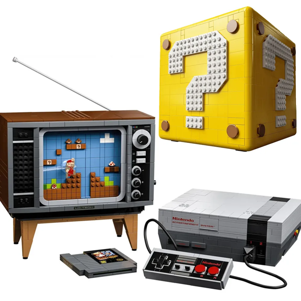FIT 71374 71395 Super NES TV Game Marioed Console 64 Question Box Model Blocks Building Bricks Kids Toys Gifts
FIT 71374 71395 Super NES TV Game Marioed Console 64 Question Box Model Blocks Building Bricks Kids Toys Gifts