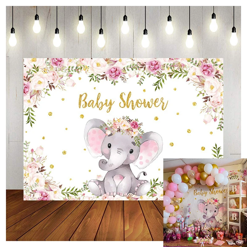 Baby Elephant Backdrop Baby Shower Pink Purple Floral Girl Newborn Kids Birthday Party Banner Photo Booth Photography Background
Baby Elephant Backdrop Baby Shower Pink Purple Floral Girl Newborn Kids Birthday Party Banner Photo Booth Photography Background