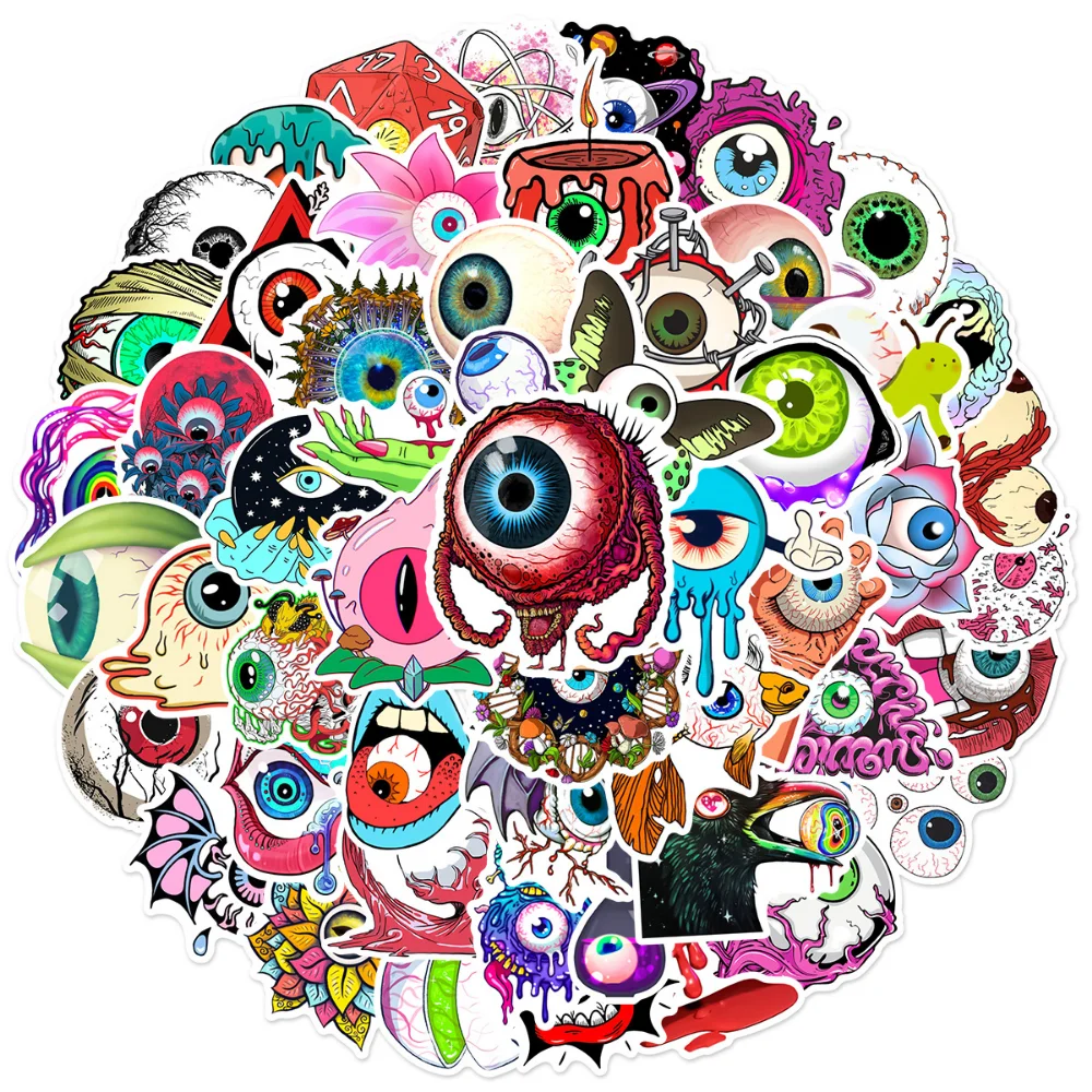 10/60PCS Halloween Horror Eyeball Sticker For Notebooks Laptop Stationery Notepad Craft Supplies Vintage Stickers Aesthetic
10/60PCS Halloween Horror Eyeball Sticker For Notebooks Laptop Stationery Notepad Craft Supplies Vintage Stickers Aesthetic