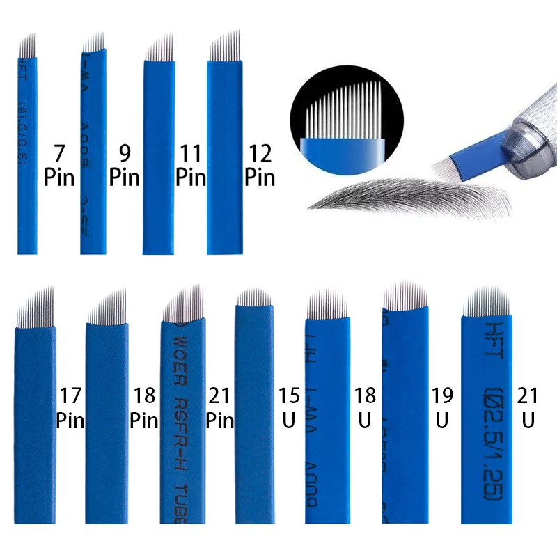 100Pcs Microblading 0.18mm Tebori Blades Needles Sterilized Micro Needle Nano Blade 18U for Manual Eyebrow Tattoo Makeup Tool
100Pcs Microblading 0.18mm Tebori Blades Needles Sterilized Micro Needle Nano Blade 18U for Manual Eyebrow Tattoo Makeup Tool